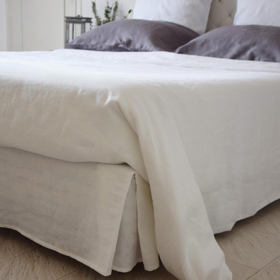 Vente White Linen Bed Base Cover Acheter Linge De Maison