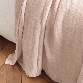 washed linen waffle cusion Nude