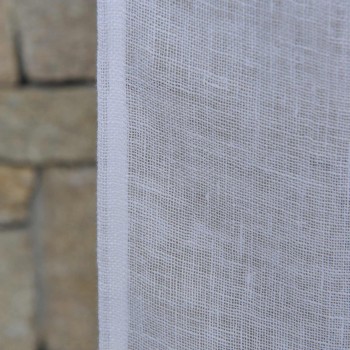 White linen gauze curtain