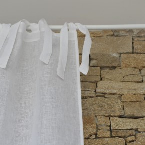 White linen gauze curtain