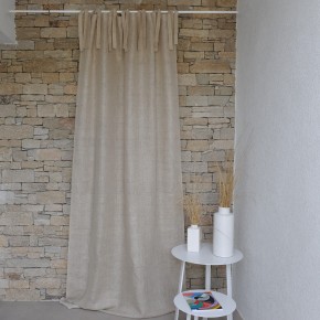 Natural linen gauze curtain