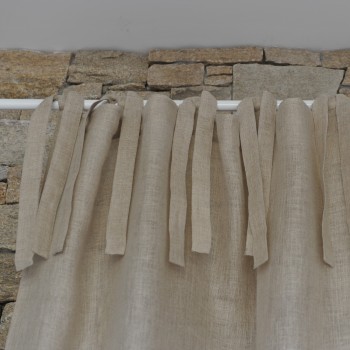 Natural linen gauze curtain