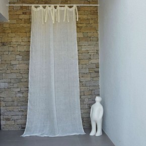 Ivory fine linen gauze curtain