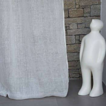 Ivory fine linen gauze curtain