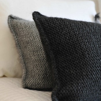 Coussin alpaga anthracite