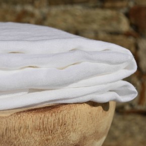 White washed linen gauze