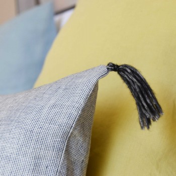 Lima yellow washed linen pillowcases